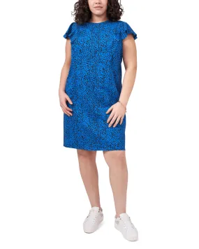 Amelia Flutter Sleeve Shift Dress | SANTORINI BLUE