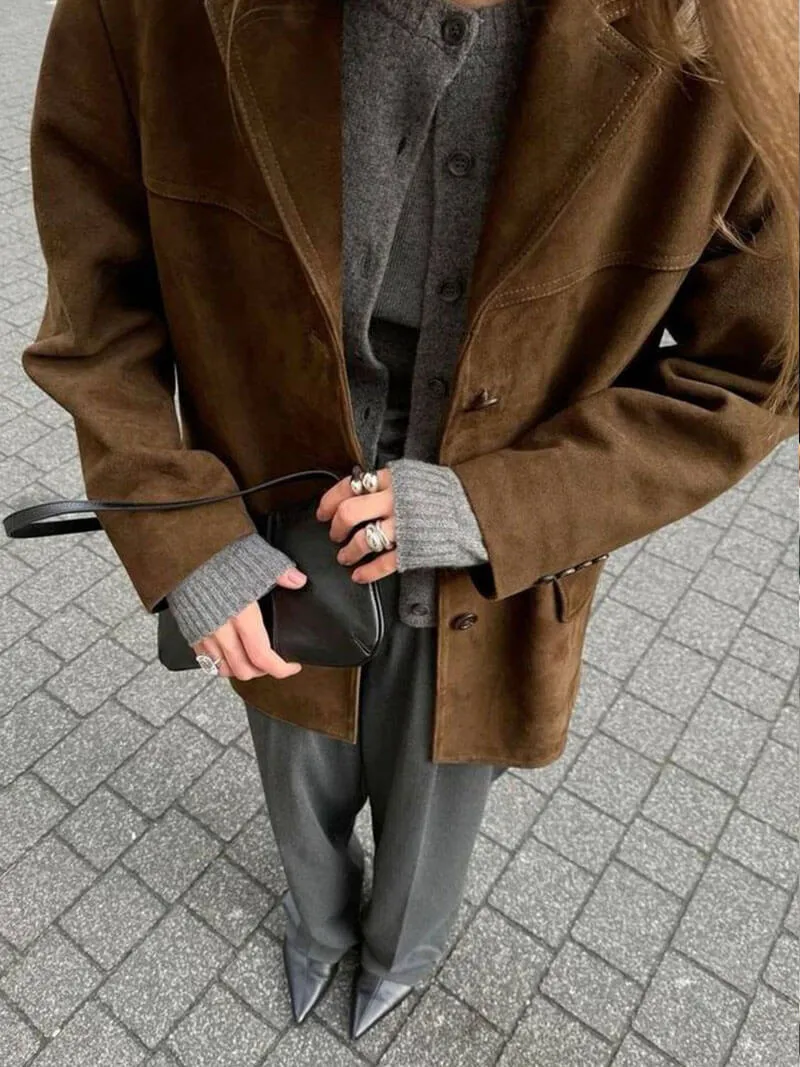 Amira | Suede Leather Jacket