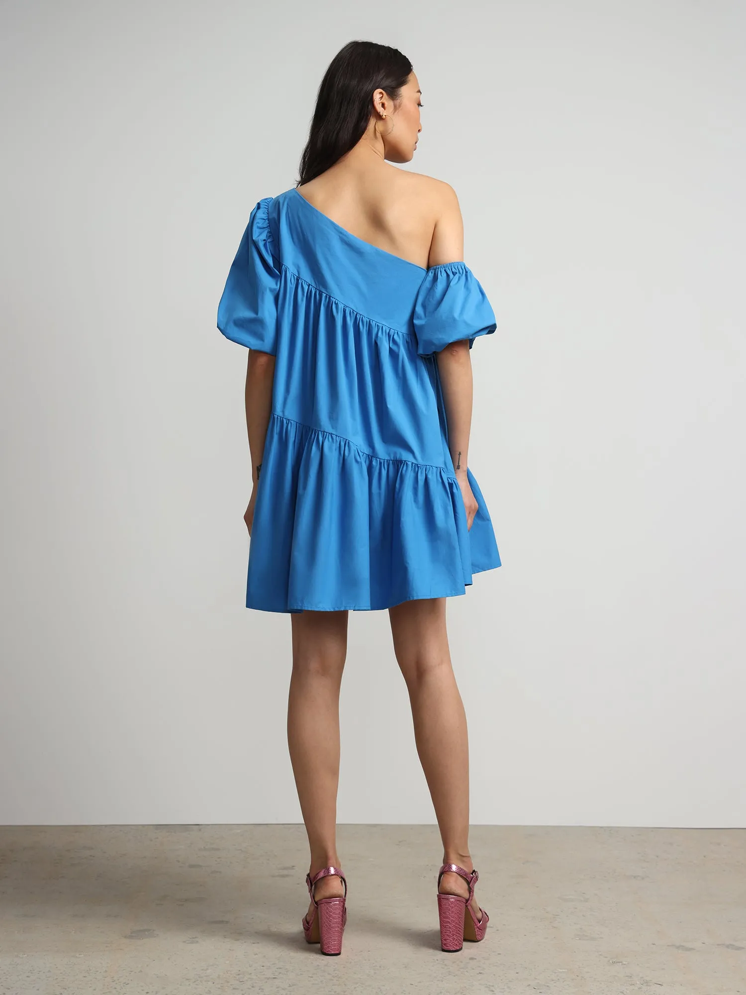 Asymmetric One-Shoulder Shift Dress