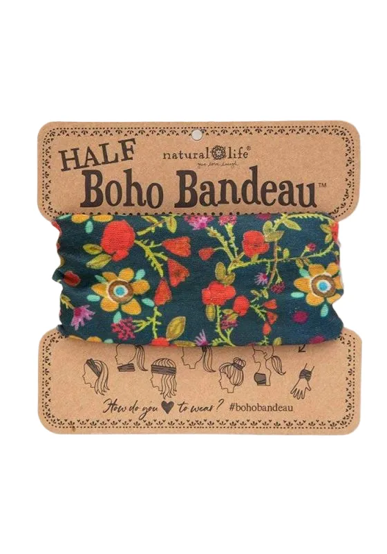 Bandeau Half Boho  Forest Flowers