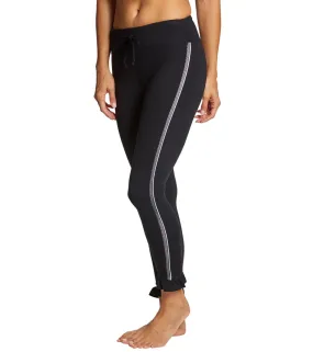 Betsey Johnson Performance Side Mesh Ruffle Hem Yoga Leggings