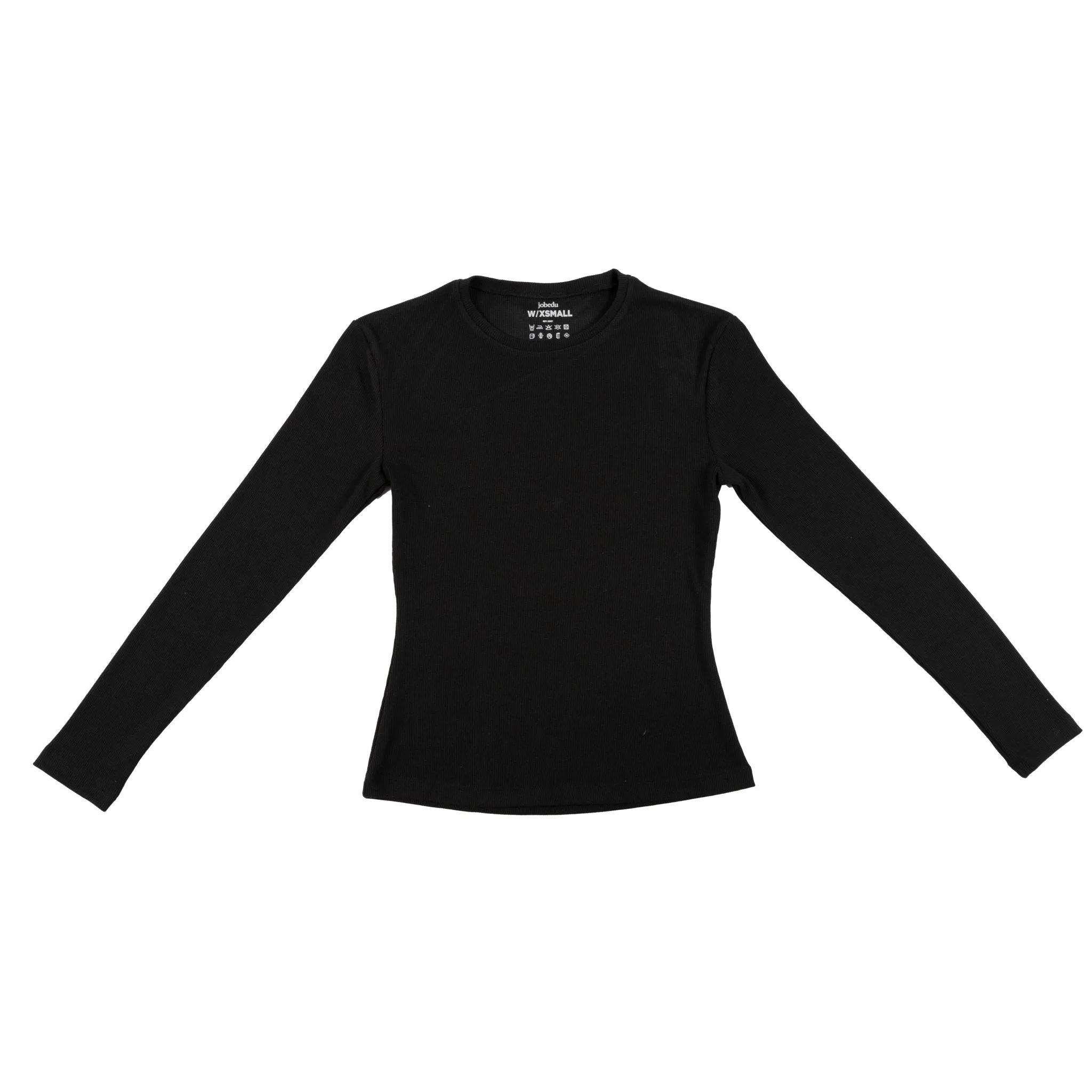 Black Soot | Women Ribbed Long Sleeve T-shirt