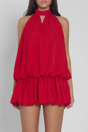 Cherry Bubble Mini Trendy Dress - Red