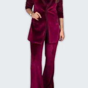 Chic Long Sleeve Suede Jacket with Lapel for Women