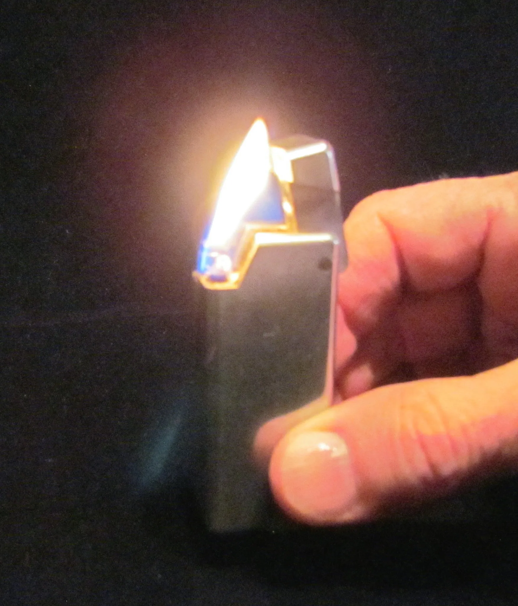 Crown Trench Lighter 1940's Outdoor Cigar Pipe Cigarette Working Silver Pocket Lighter