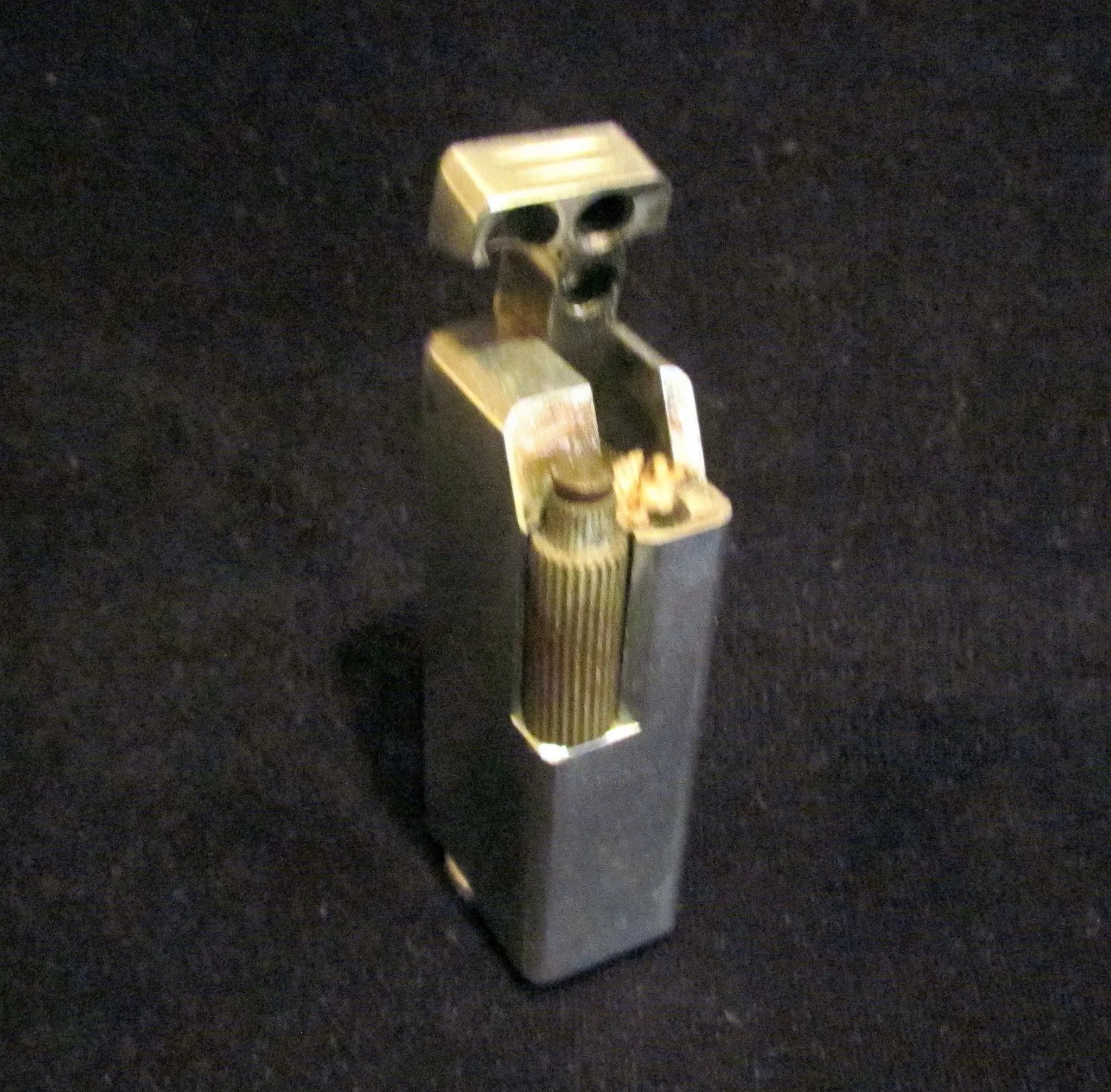 Crown Trench Lighter 1940's Outdoor Cigar Pipe Cigarette Working Silver Pocket Lighter