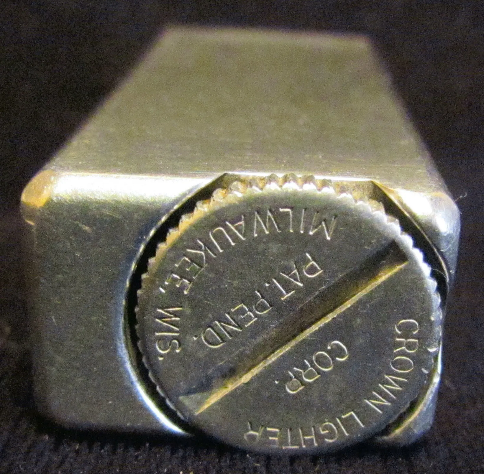 Crown Trench Lighter 1940's Outdoor Cigar Pipe Cigarette Working Silver Pocket Lighter