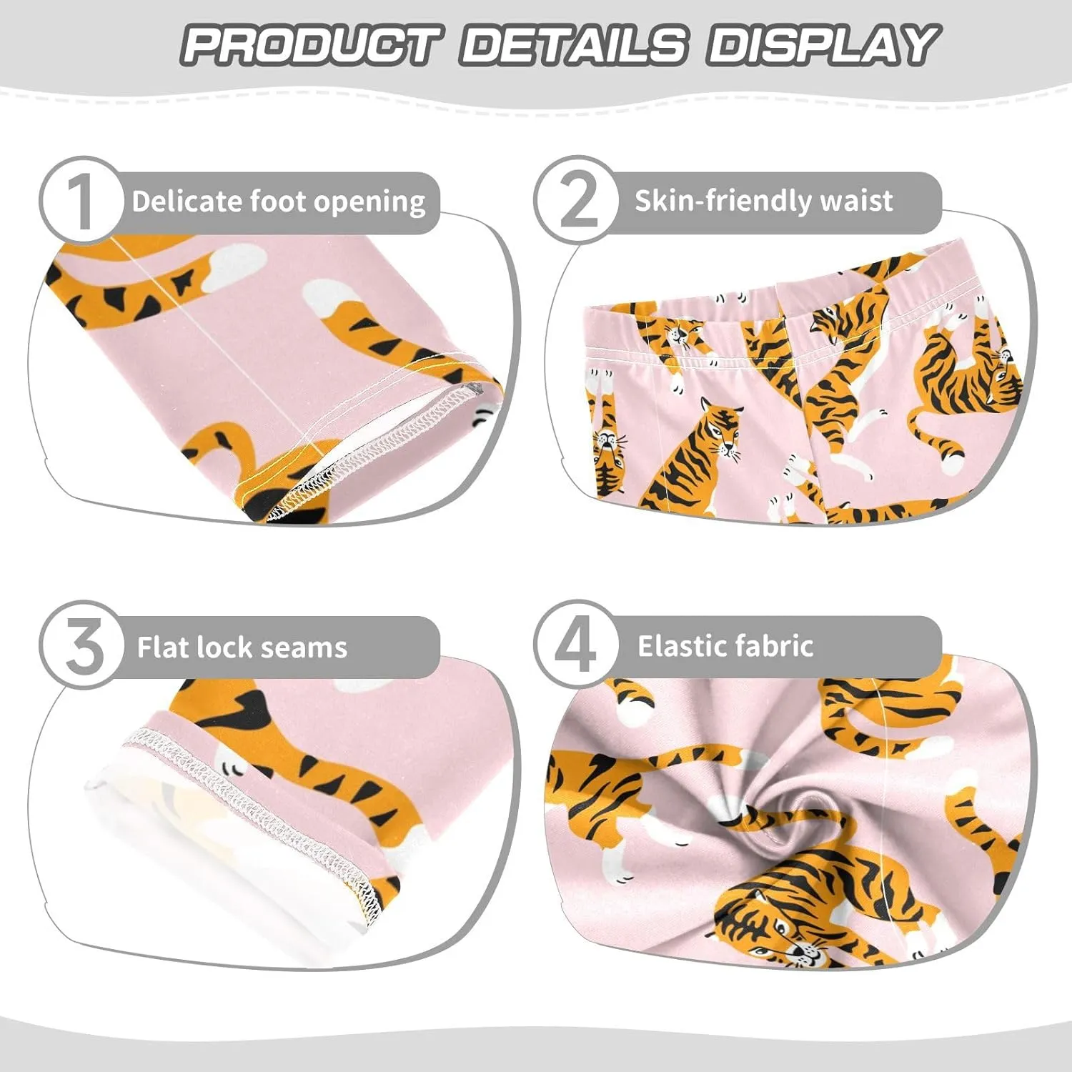 Emelivor Leggings for Girls Stretch Yoga Pants Soft Girls Leggings Ankle Length Leggings for Kids Toddler 4-10 Years