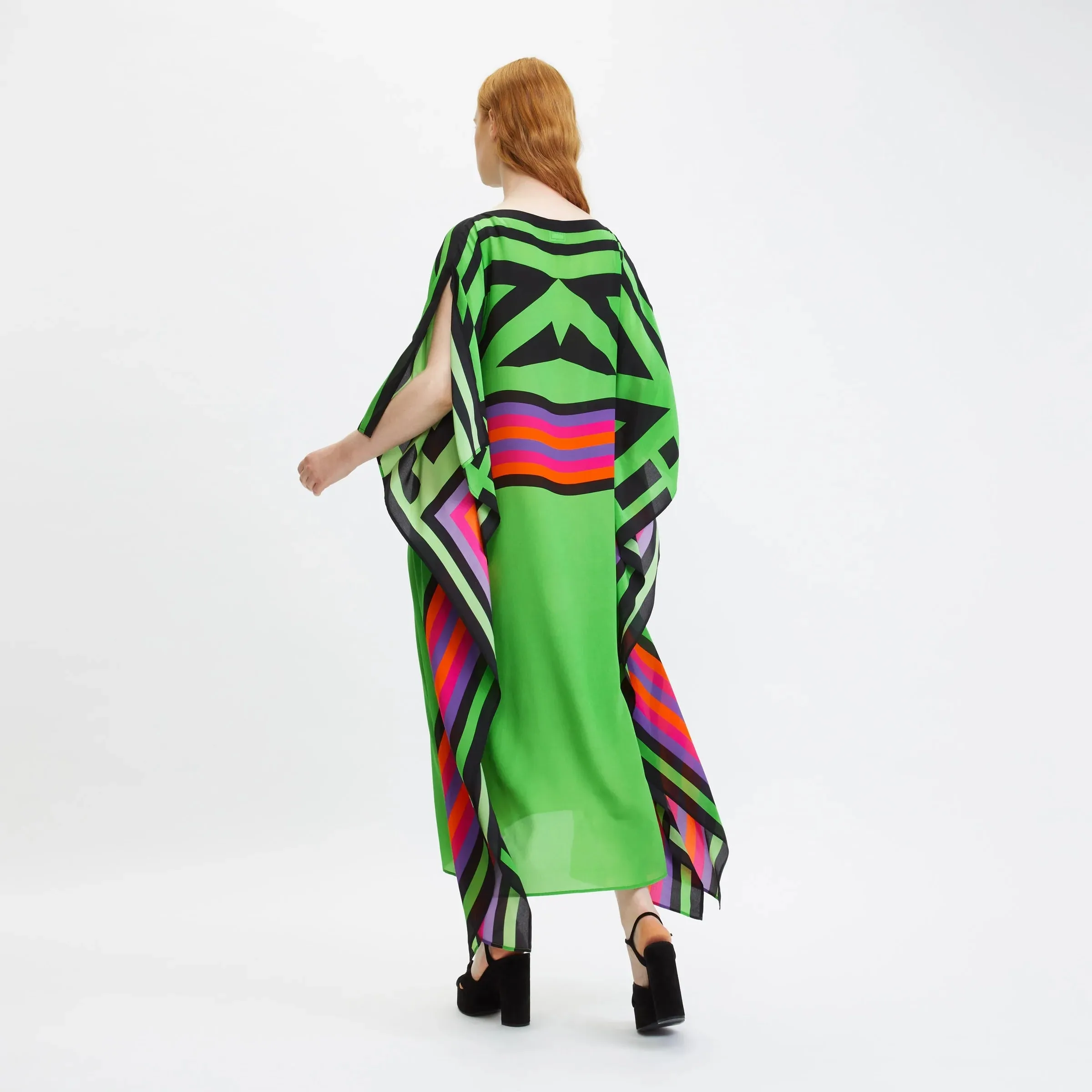 French Moss Green Kaftan - Elegant & Comfortable Summer Dress For Women's