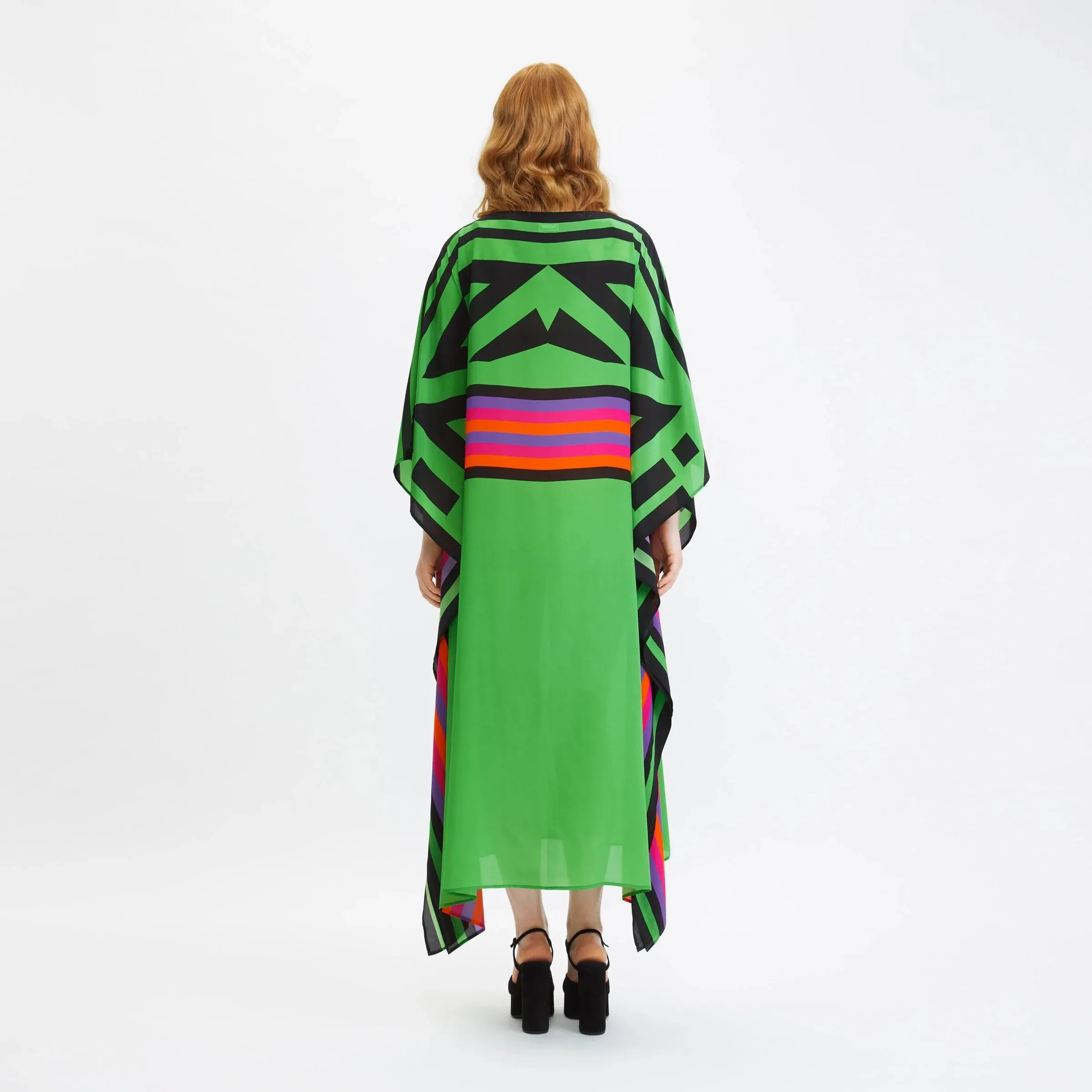 French Moss Green Kaftan - Elegant & Comfortable Summer Dress For Women's