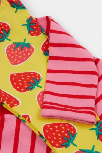 Frugi Ottlie Outfit - Watermelon Breton/Strawberry Pocket