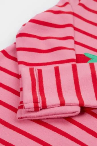 Frugi Ottlie Outfit - Watermelon Breton/Strawberry Pocket