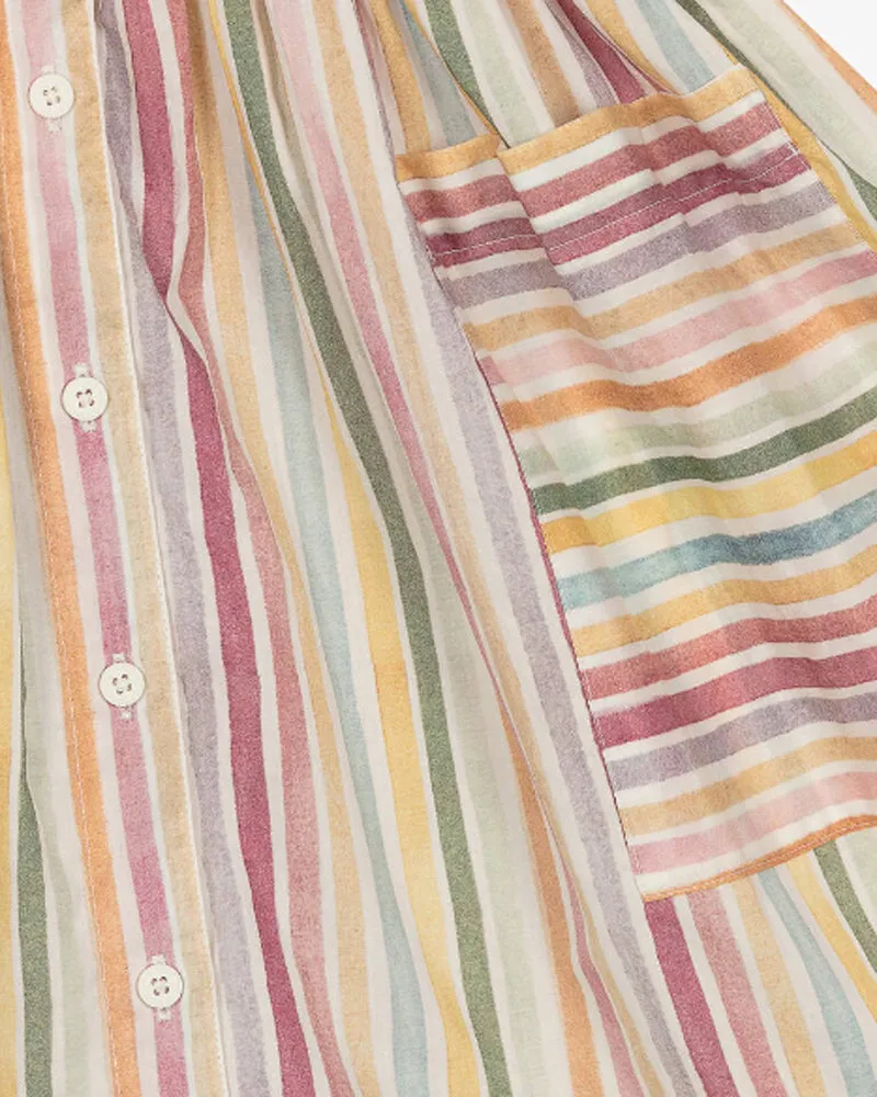 Girls Multi/Print Pastel Stripes Dress