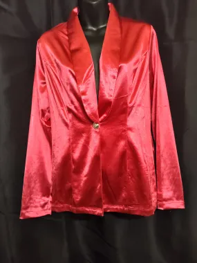 Hot Pink Satin Blazer Jacket | Savanna Jane