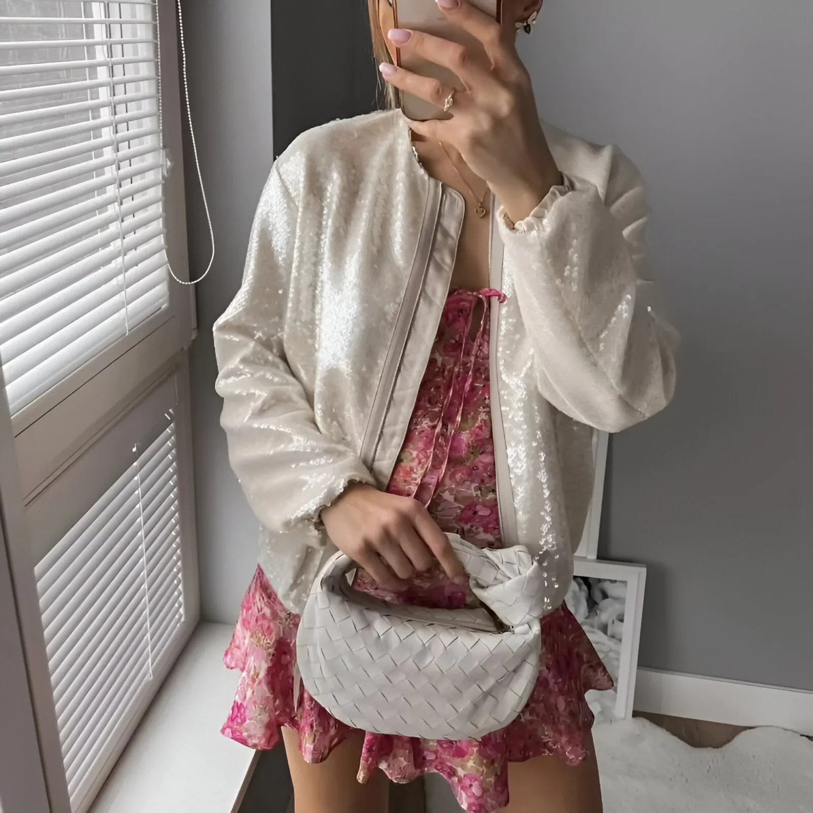 Ivyshape | Chic Sequin Bomber Jacket