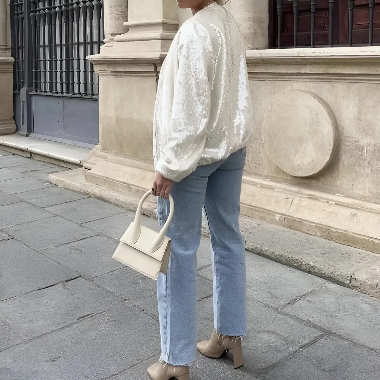 Ivyshape | Chic Sequin Bomber Jacket
