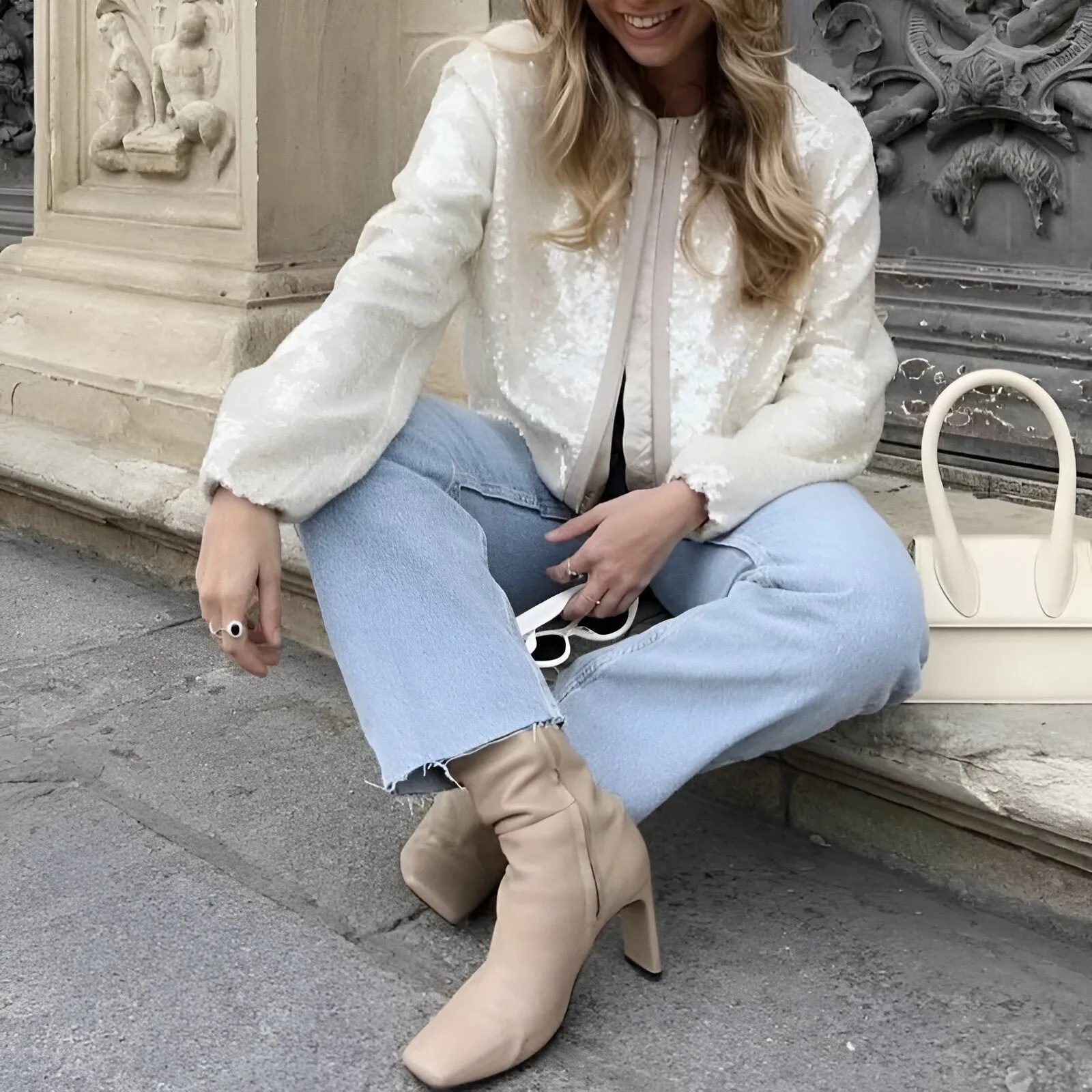 Ivyshape | Chic Sequin Bomber Jacket
