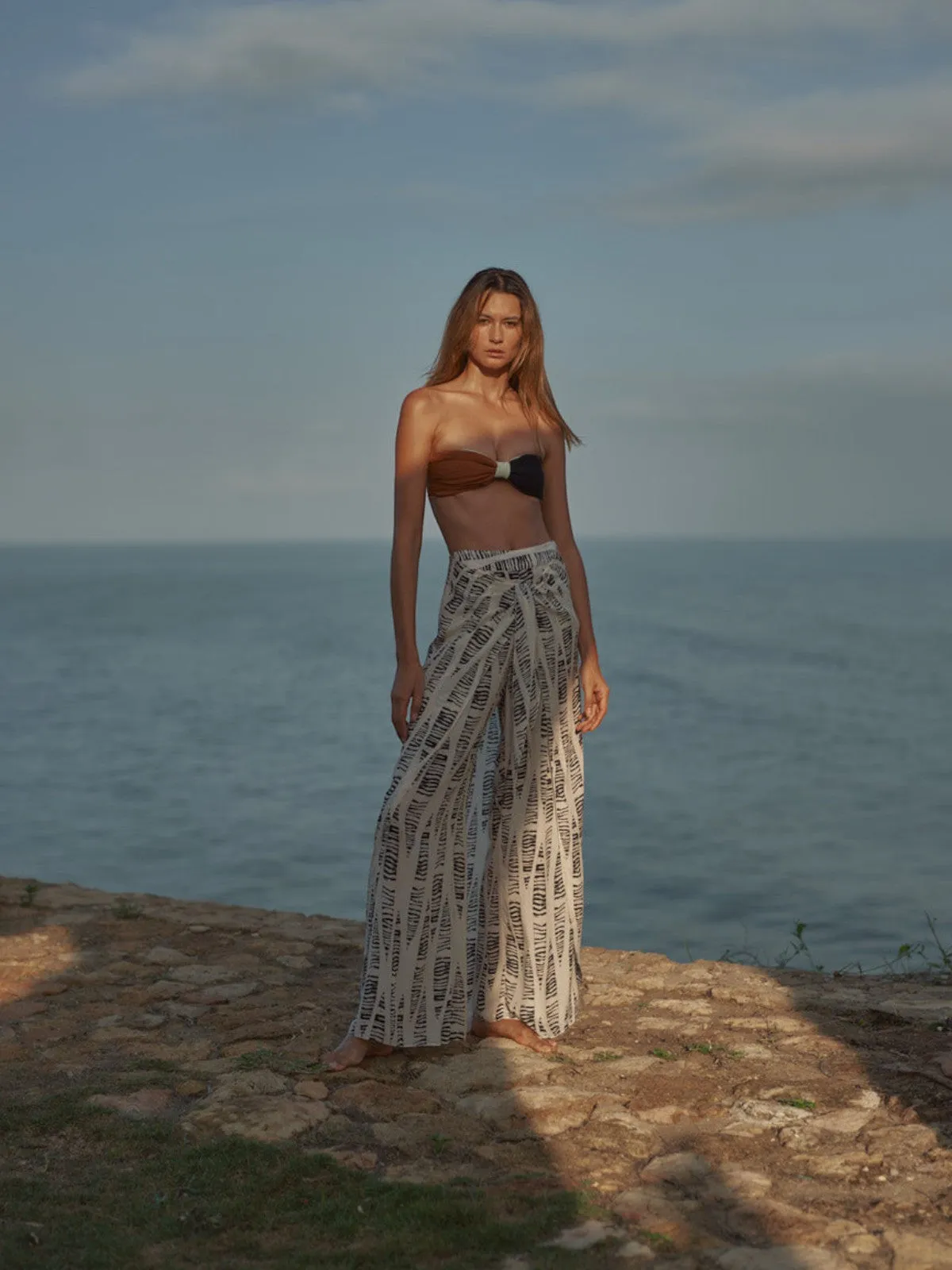 La Bamba Crepe Chine Pants | Cream Canoe