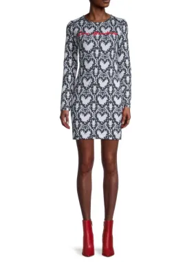Love Moschino Heart Print Shift Dress