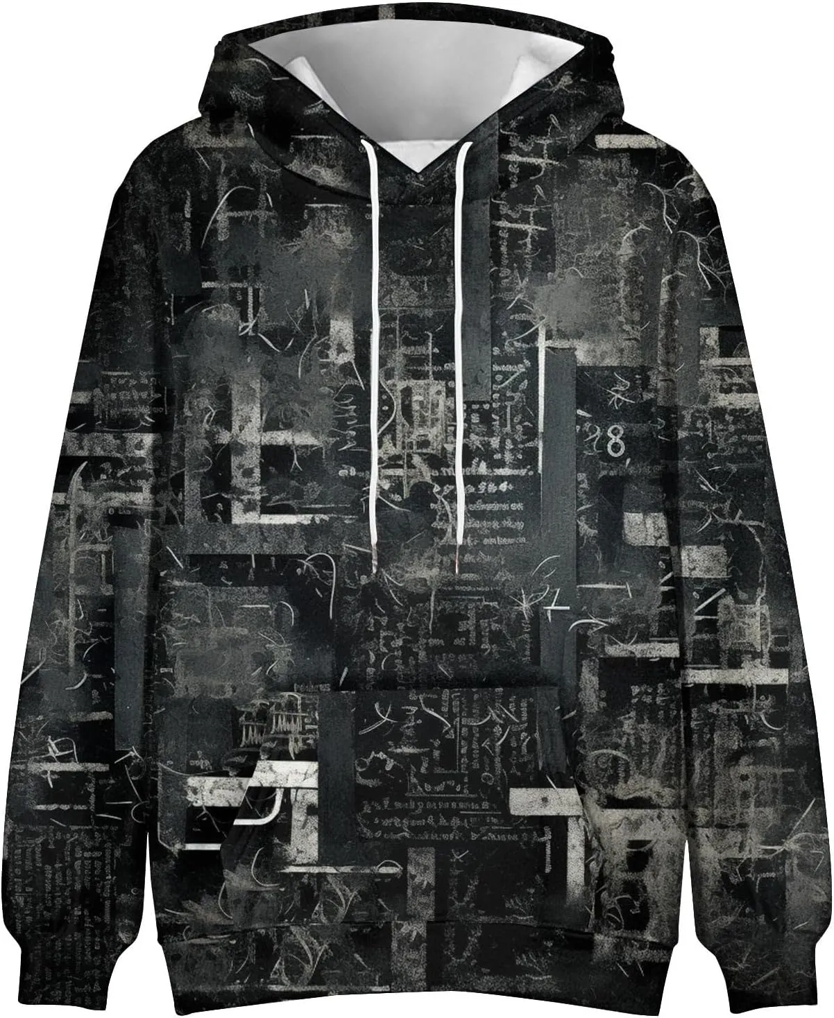 Men's Long Sleeve Comfortable Dressy Sweatshirt Casual Print Fashion Warm Hoodie Winter Dressy Sweater