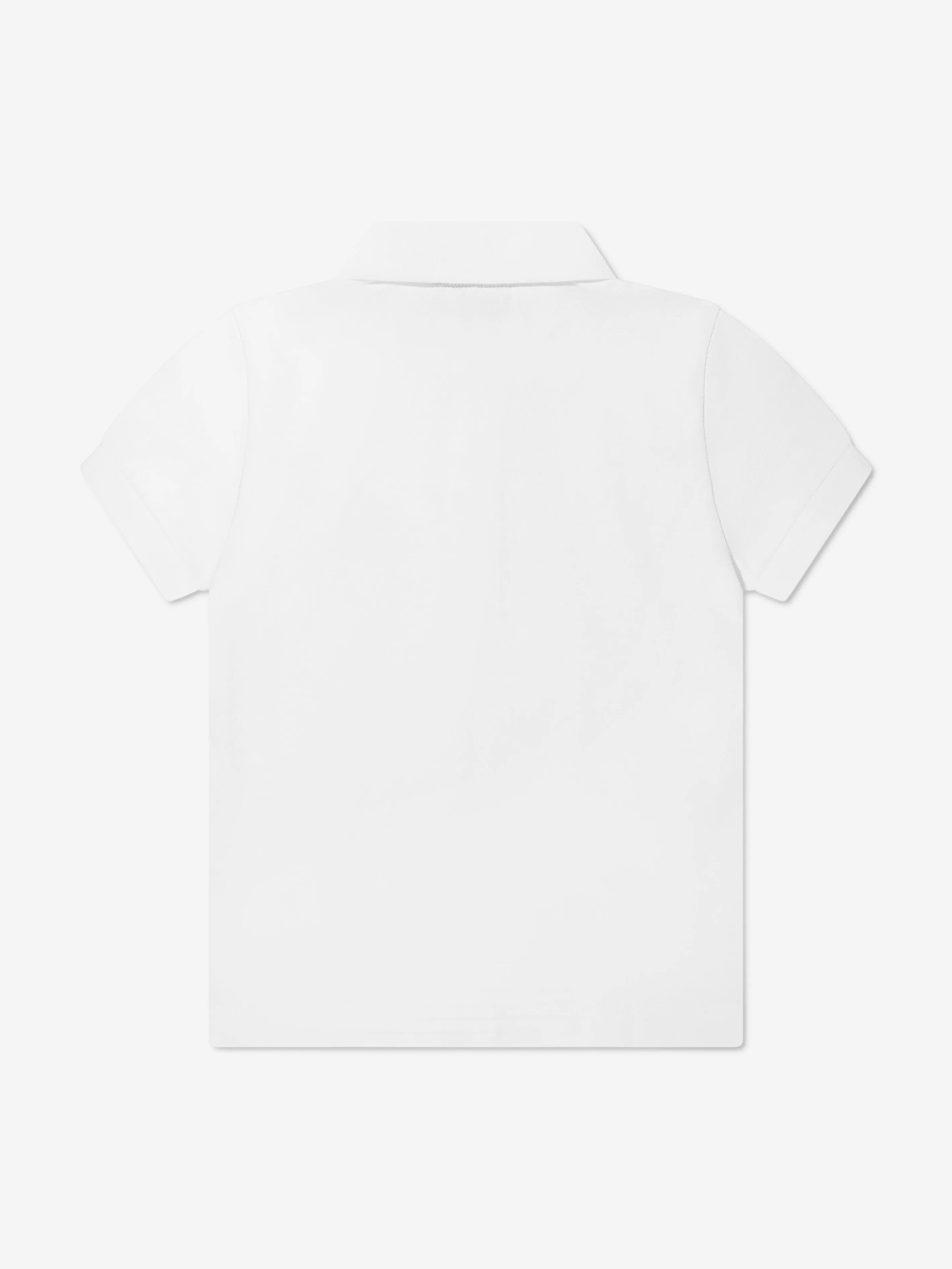 Moschino Boys Milano Logo Polo Shirt in White