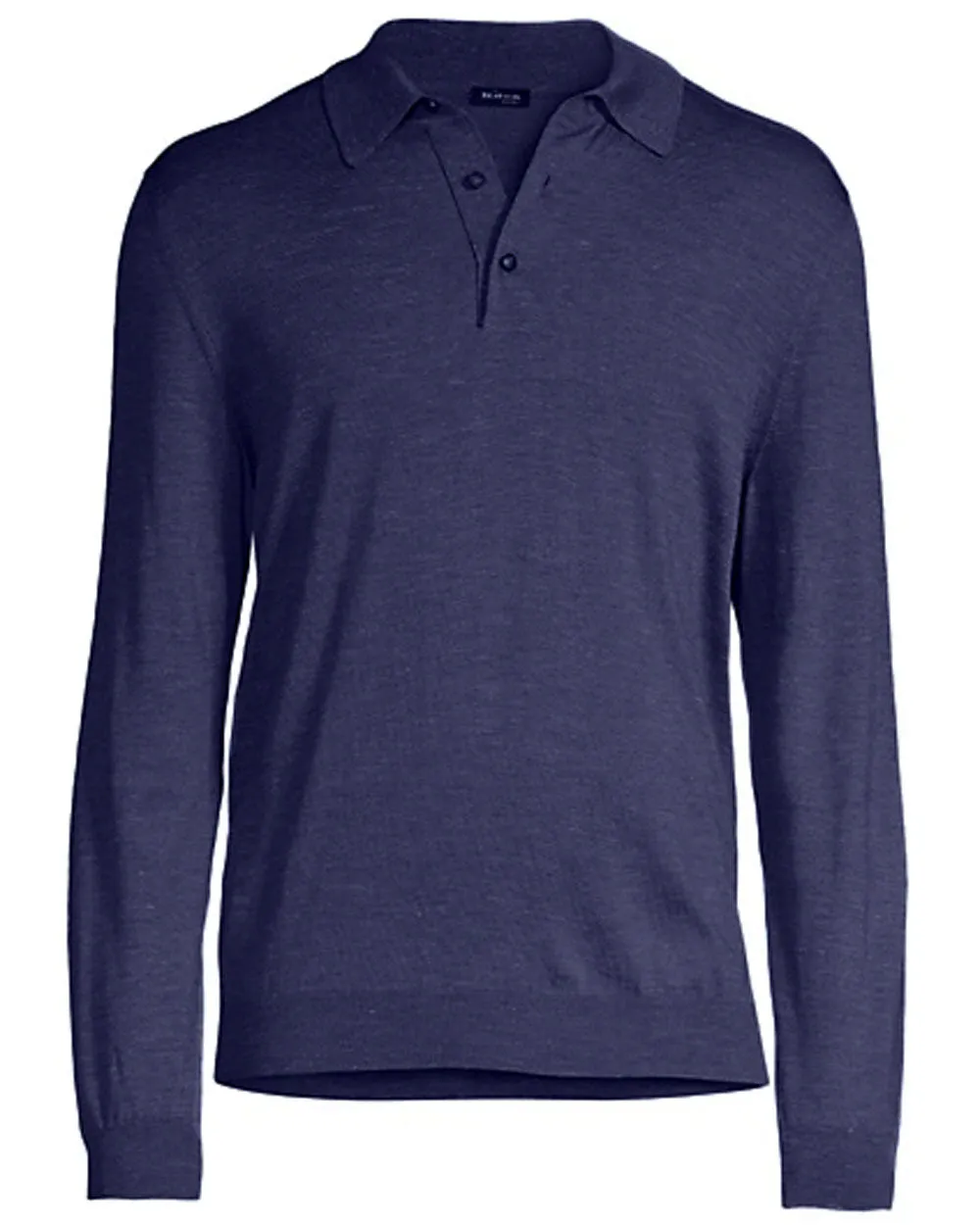 Navy Long Sleeve Polo Shirt