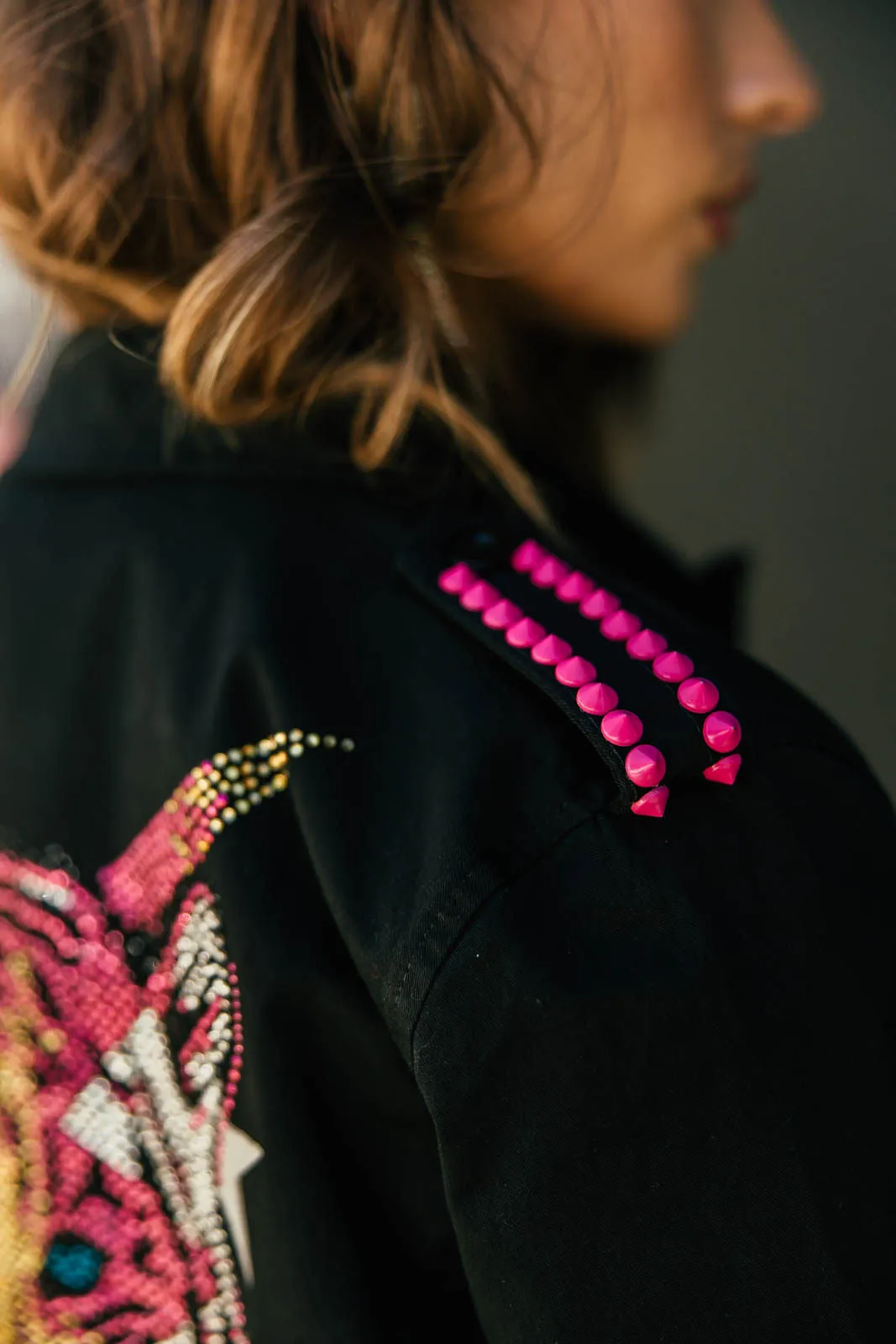 NEW!! Embellished Tiger Shacket & Studs in Black (S-XXLarge)