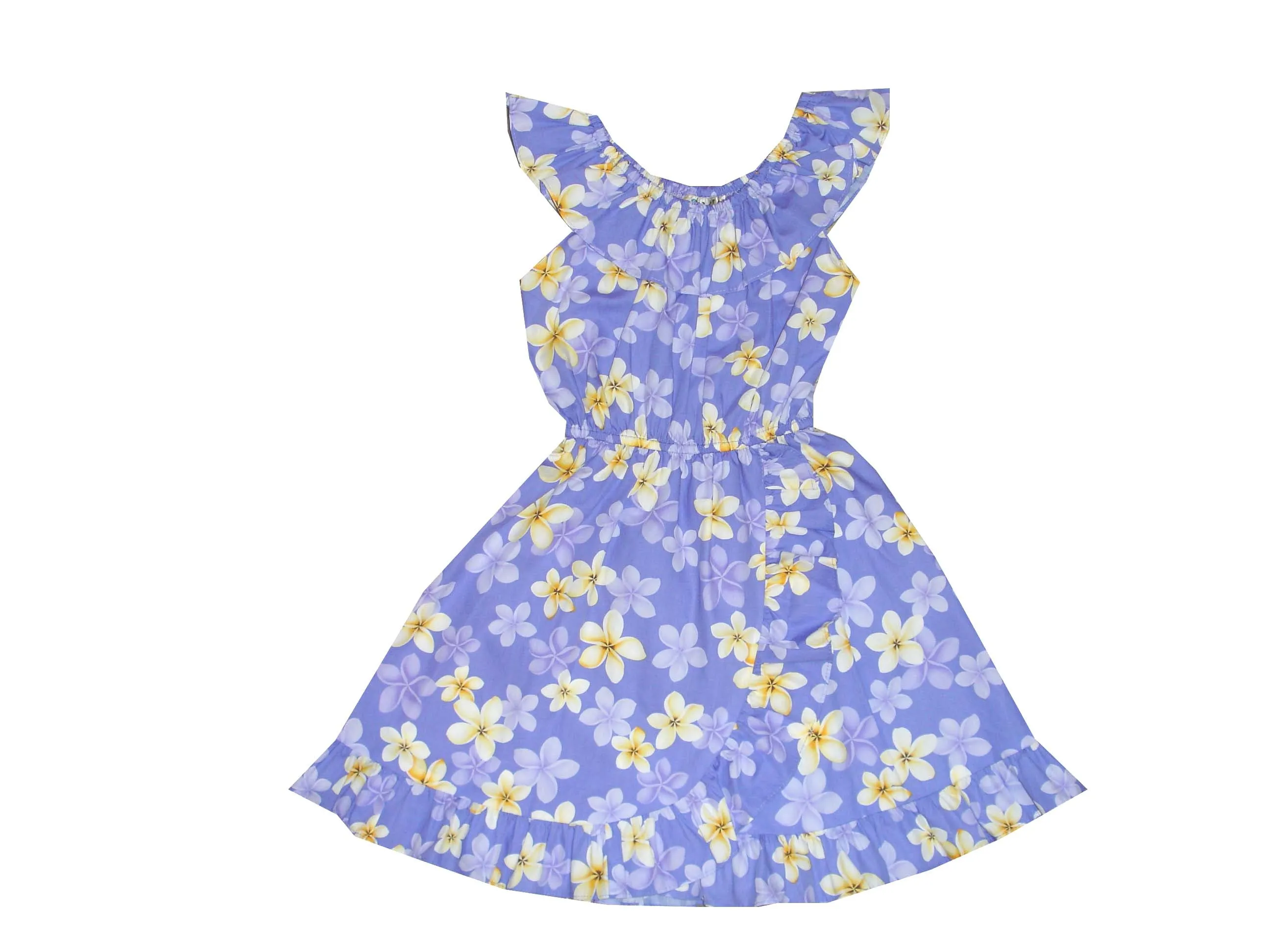 Plumeria Cotton Hawaiian Dress Girl