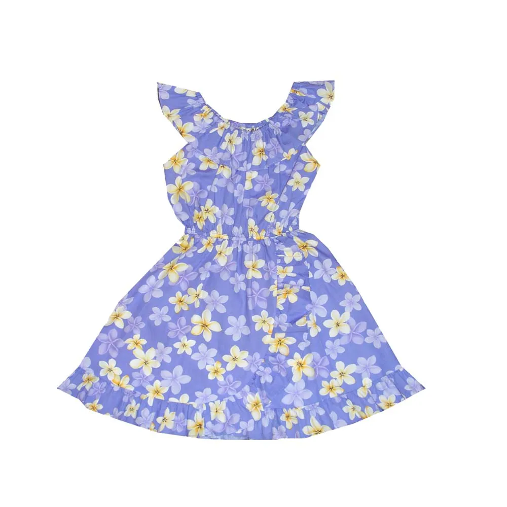 Plumeria Cotton Hawaiian Dress Girl