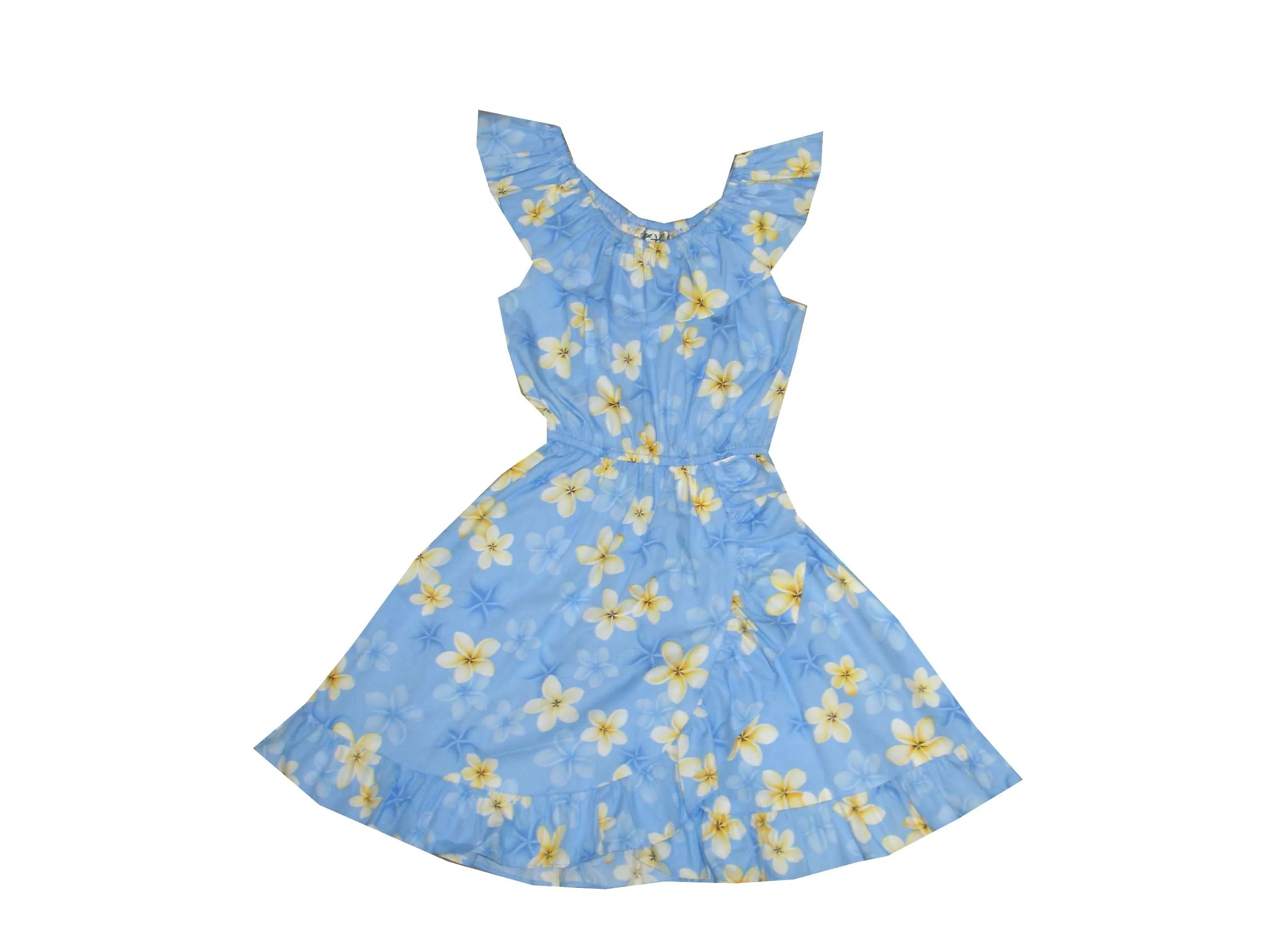 Plumeria Cotton Hawaiian Dress Girl