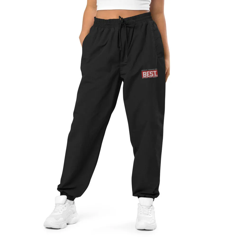 RED BEST BOX FTR SIGNATURE Recycled tracksuit trousers BLACK