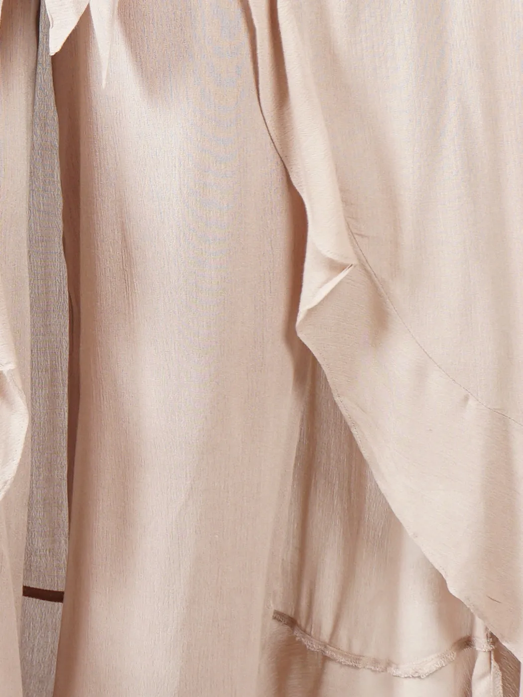 Ruffle Ribbon-Tie Palazzo Dressy Pants