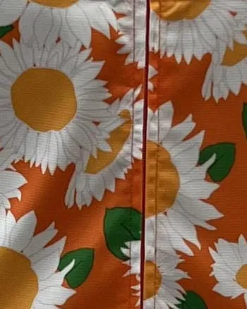 Smak Parlour Orange & White Sunflowers Mini Mod Shift Dress | Orange