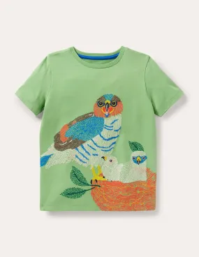 Superstitch T-shirt-Aloe Green Sparrow Hawk