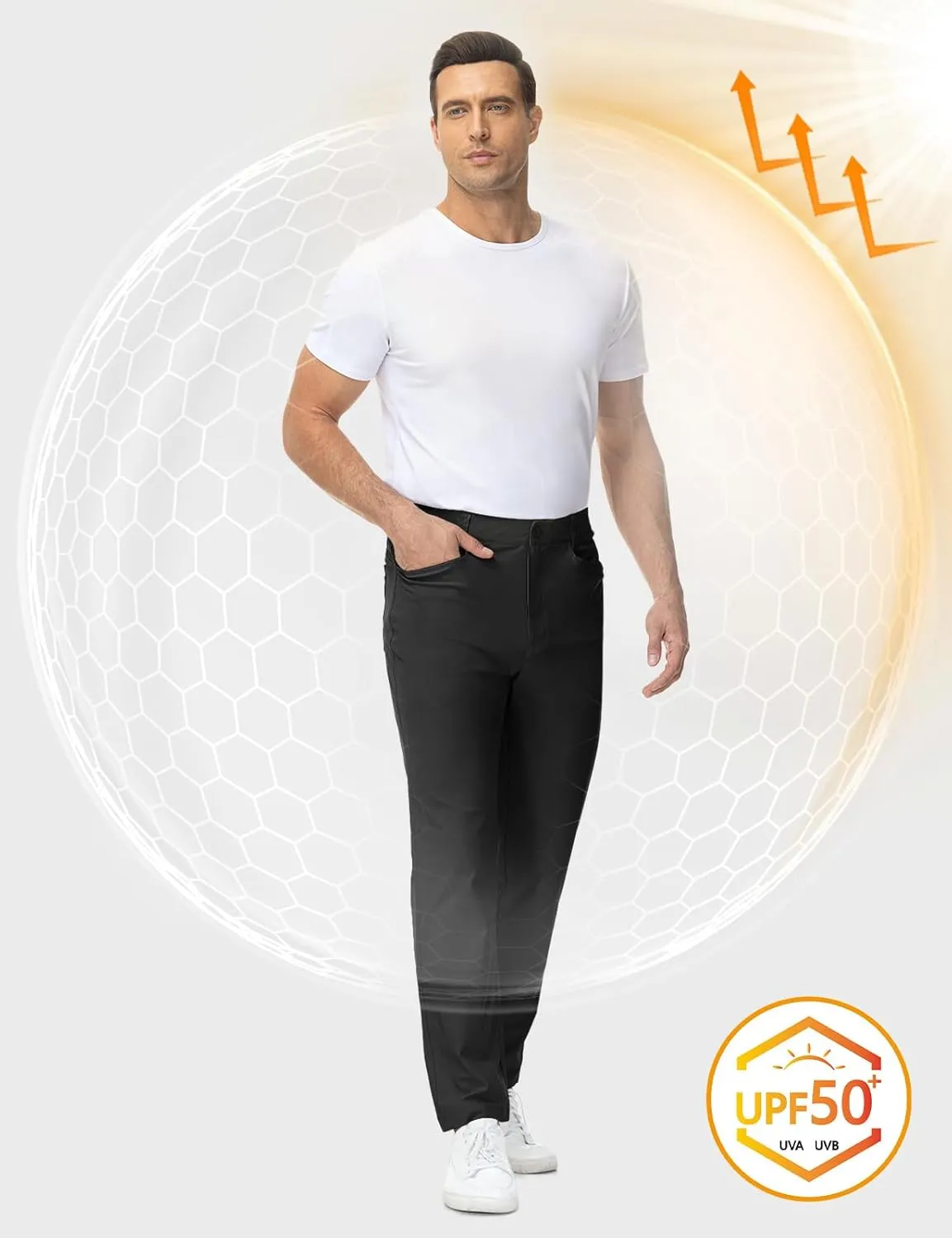 TBMPOY Men's Golf Pants Stretch Relaxed Fit with 5 Pockets Comfortable Lightweight Work Dress Pants Summer Casual Slacks