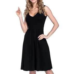 Trendy Solid Flounced Sleeveless Nursing Dress