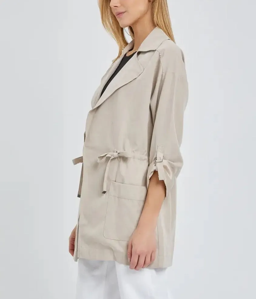 Ultra Light Beige Trench Jacket