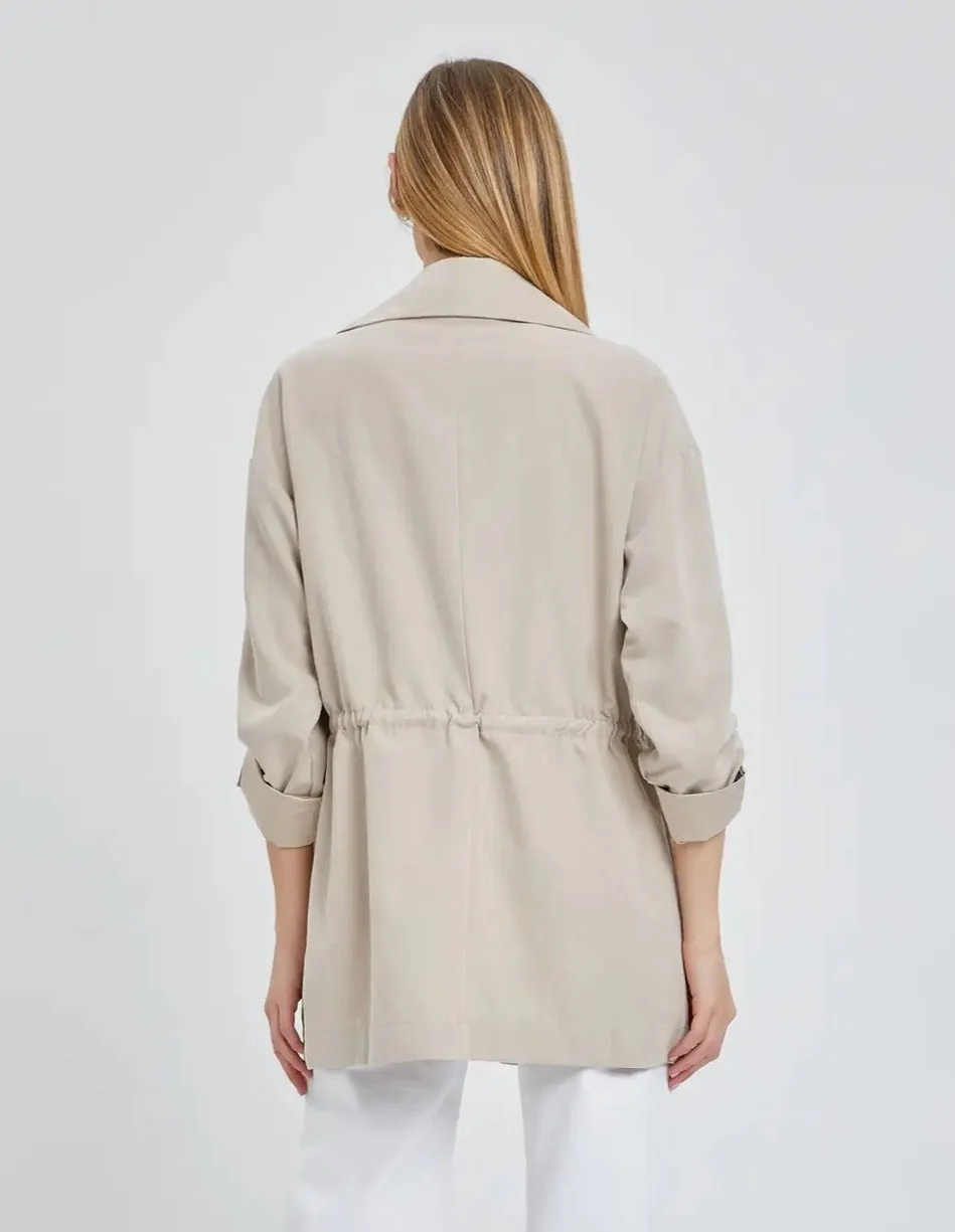 Ultra Light Beige Trench Jacket