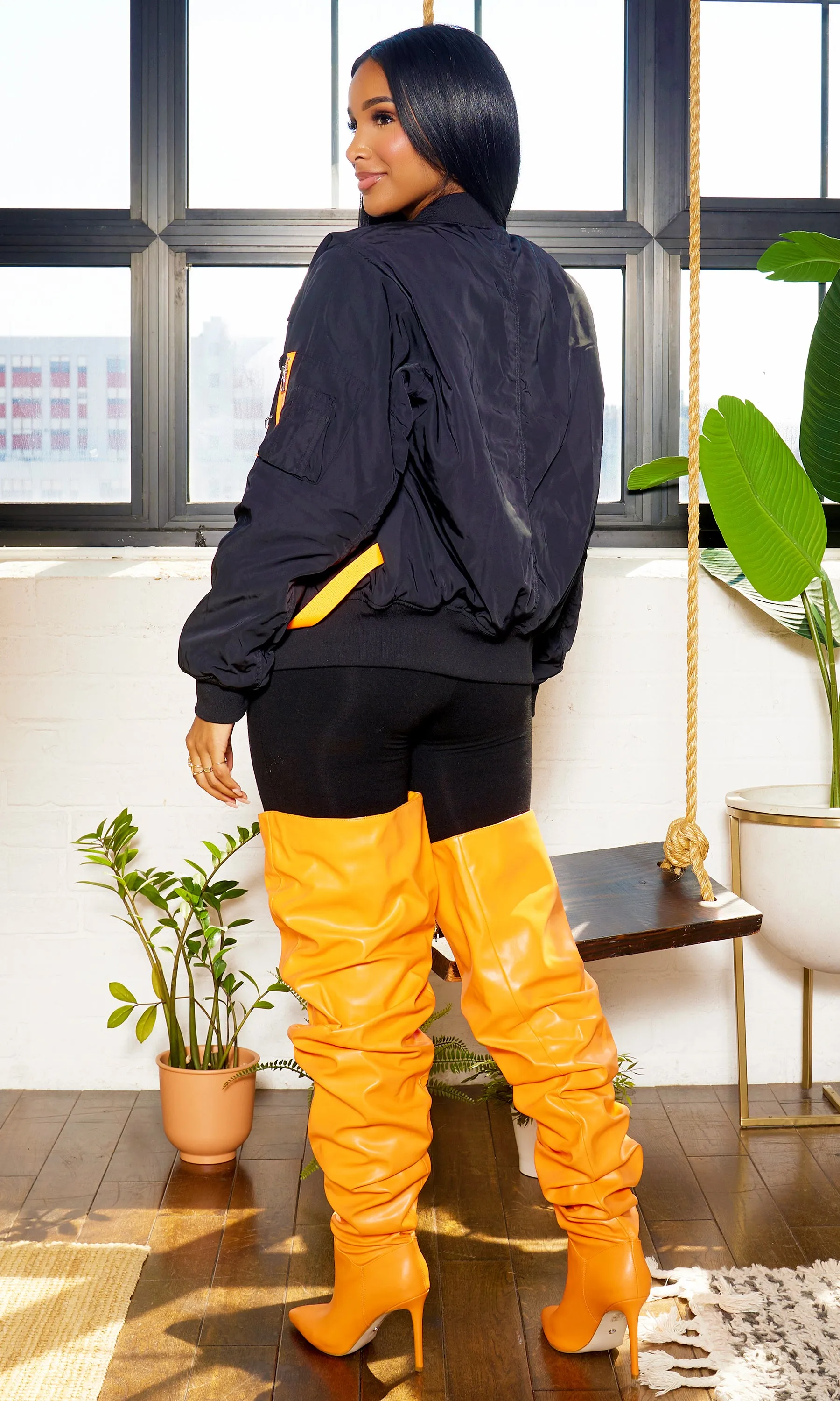 Utility Jacket - Black/ Orange FINAL SALE