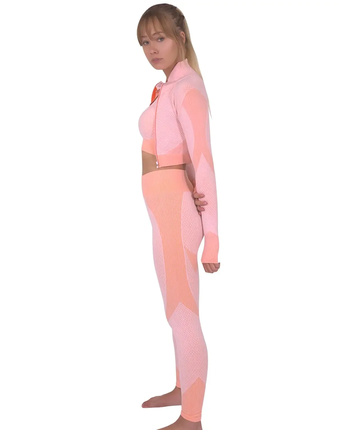 Vibrant Pink Chic Zip-Up Activewear Jacket