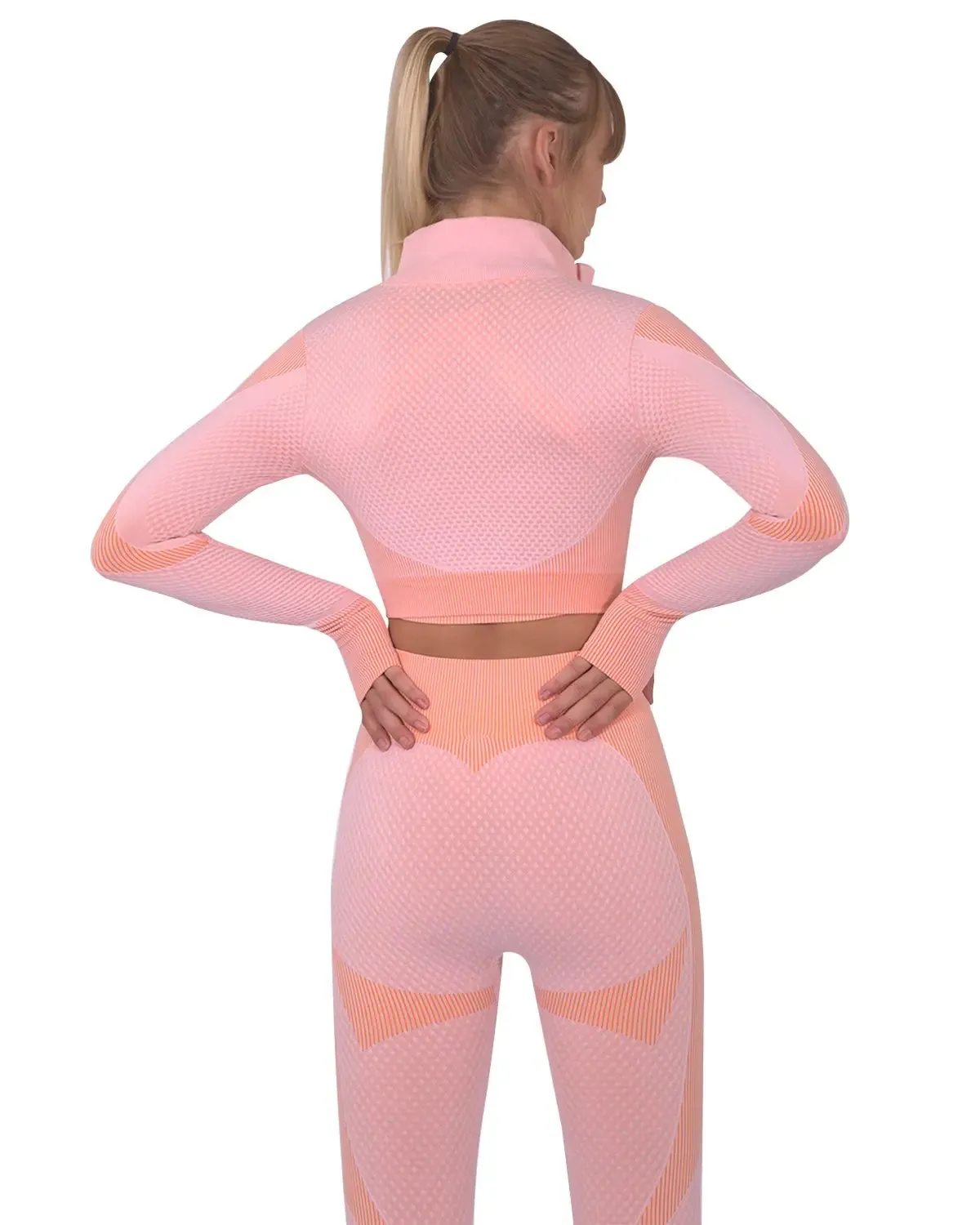 Vibrant Pink Chic Zip-Up Activewear Jacket