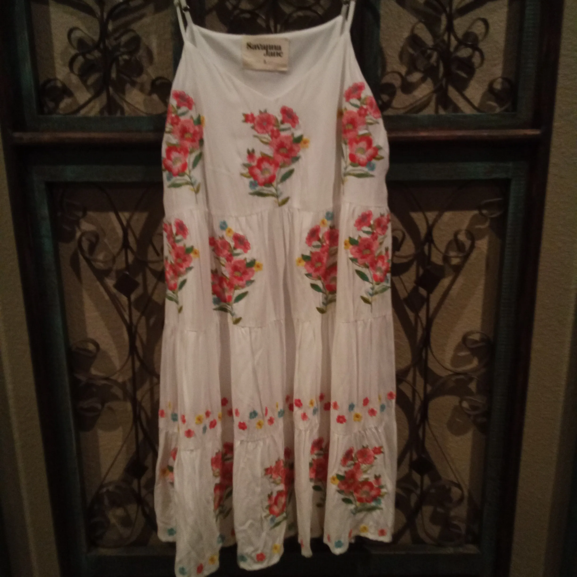 White Floral Embroidered Sundress | Savanna Jane