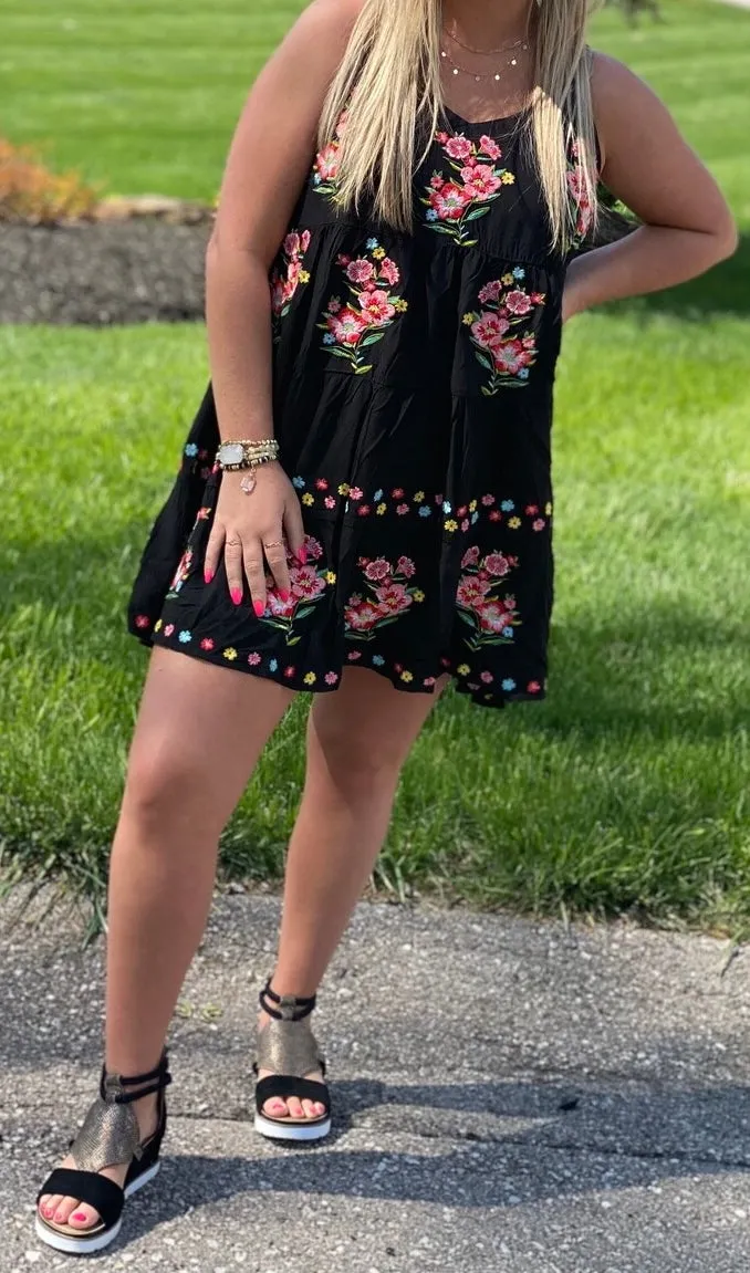White Floral Embroidered Sundress | Savanna Jane