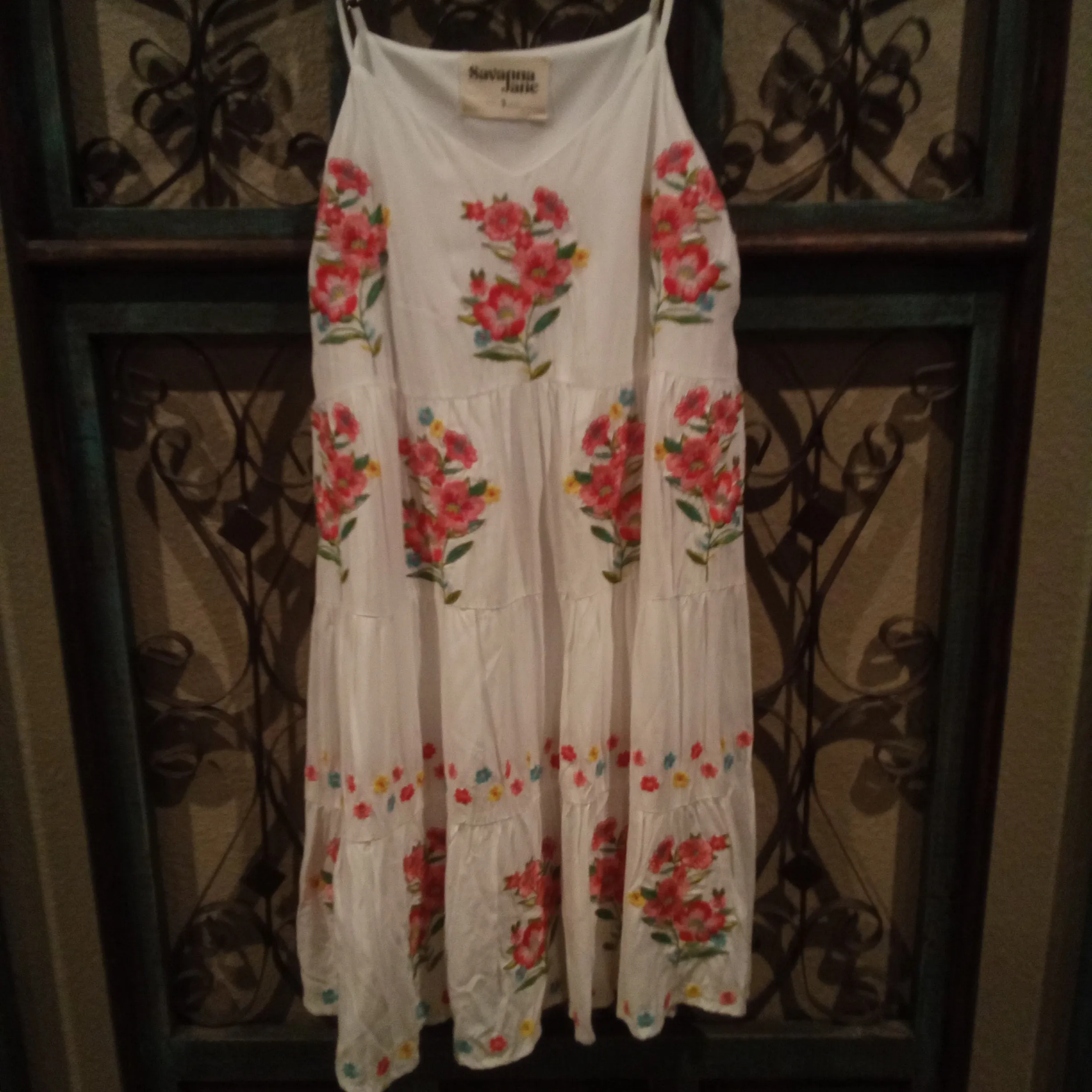 White Floral Embroidered Sundress | Savanna Jane