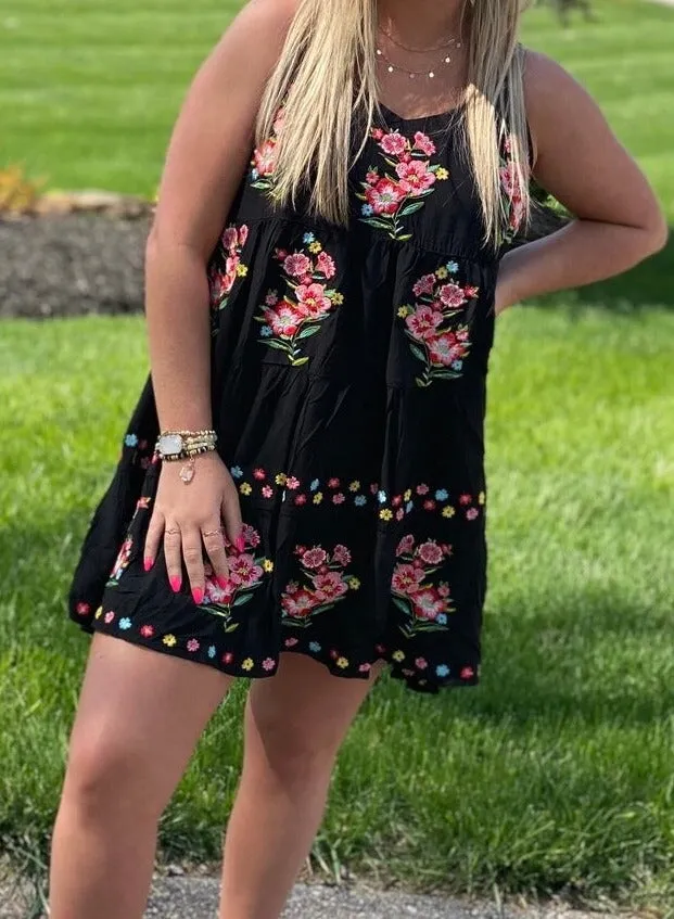 White Floral Embroidered Sundress | Savanna Jane