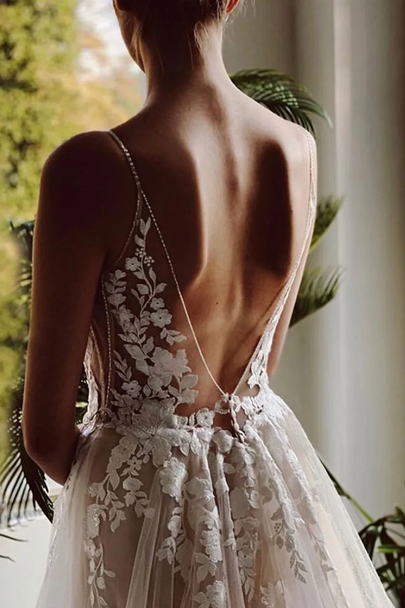 Whitney Court Train Trendy Lace Wedding Dress