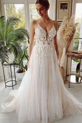 Whitney Court Train Trendy Lace Wedding Dress