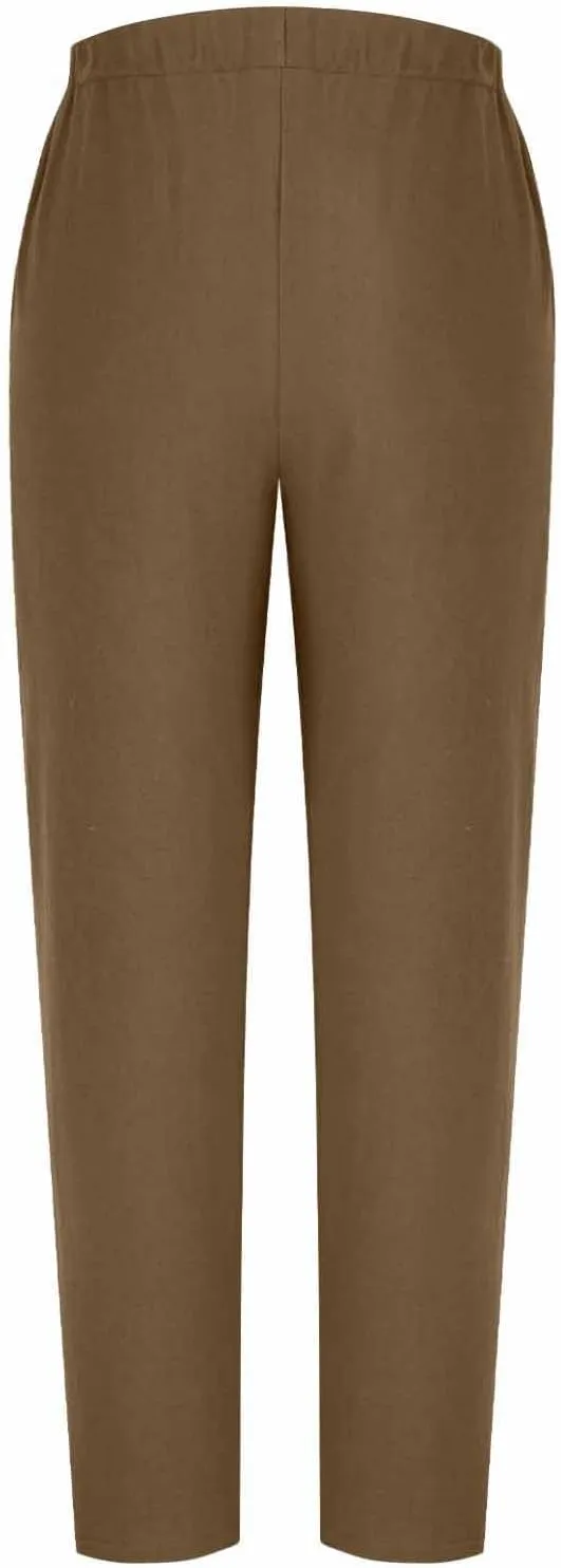 Women's Tear Away Pants High Split Snap Button Linen Pants Casual Post-Surgery Lounge Yoga Pants Summer Beach Trouser