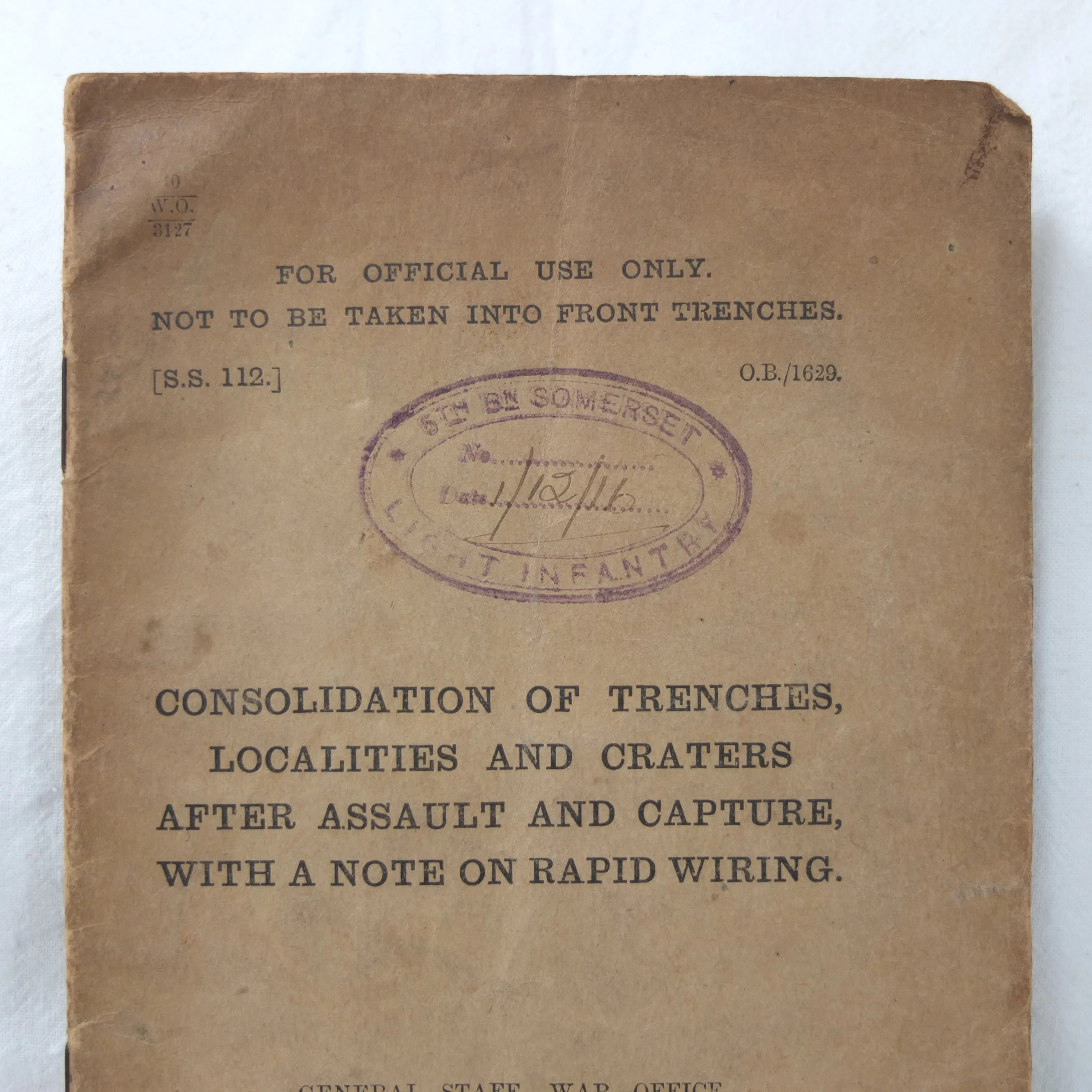 WW1 Mine Craters and Trenches Manual (1916)