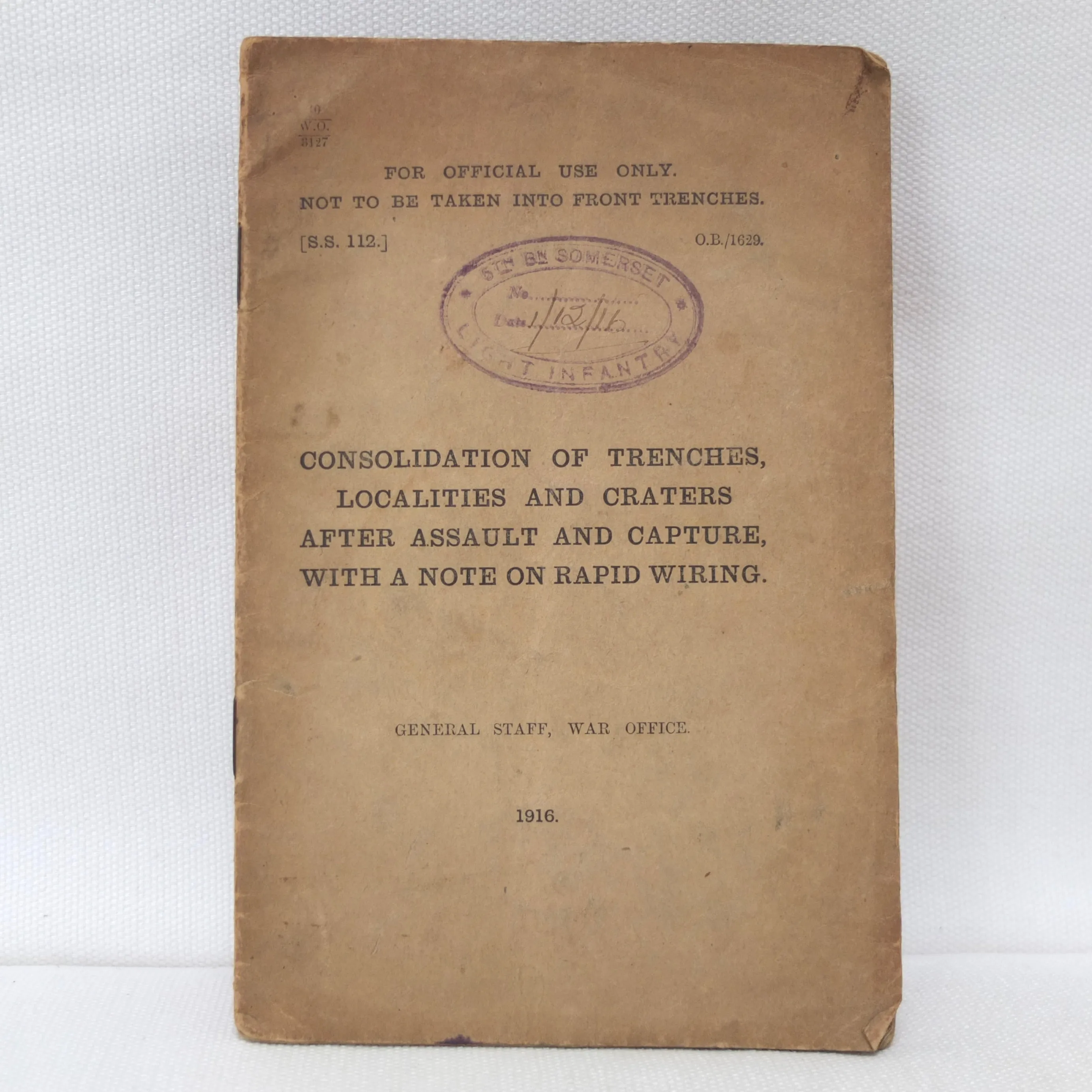 WW1 Mine Craters and Trenches Manual (1916)